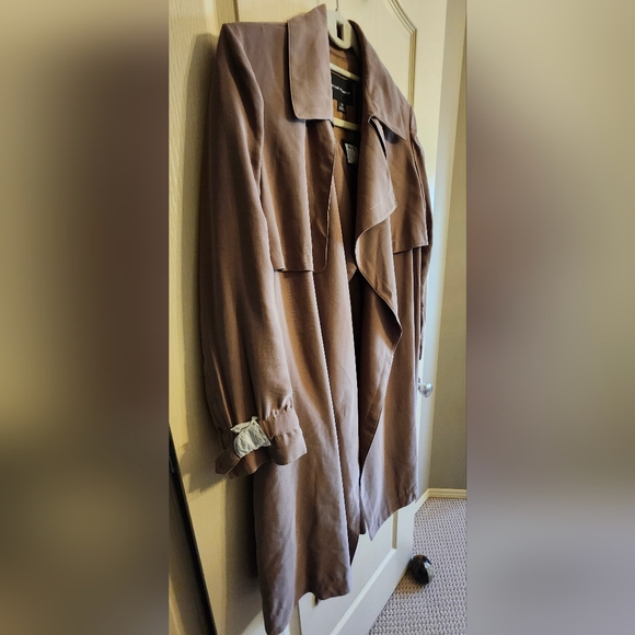 CLUB MONACO Elima Brown Trench Coat | Jacket with Belt. Size Small. NWT. - Picture 5 of 14